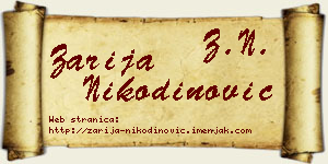 Zarija Nikodinović vizit kartica